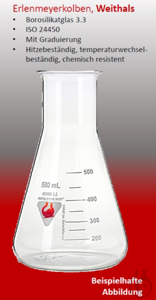 Erlenmeyerkolben 25 ml Weithals Borosilikatglas Erlenmeyer Weithals 25 ml  
Borosilikatglas 3.3...